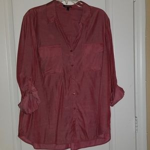 Express city shirt convertible sleeve button down